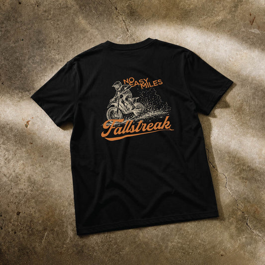 No Easy Miles Black Short Sleeve T-Shirt