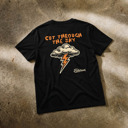 Cut Through The Sky Black Short Sleeve T-Shirt