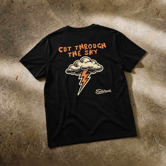 Cut Through The Sky Black Short Sleeve T-Shirt